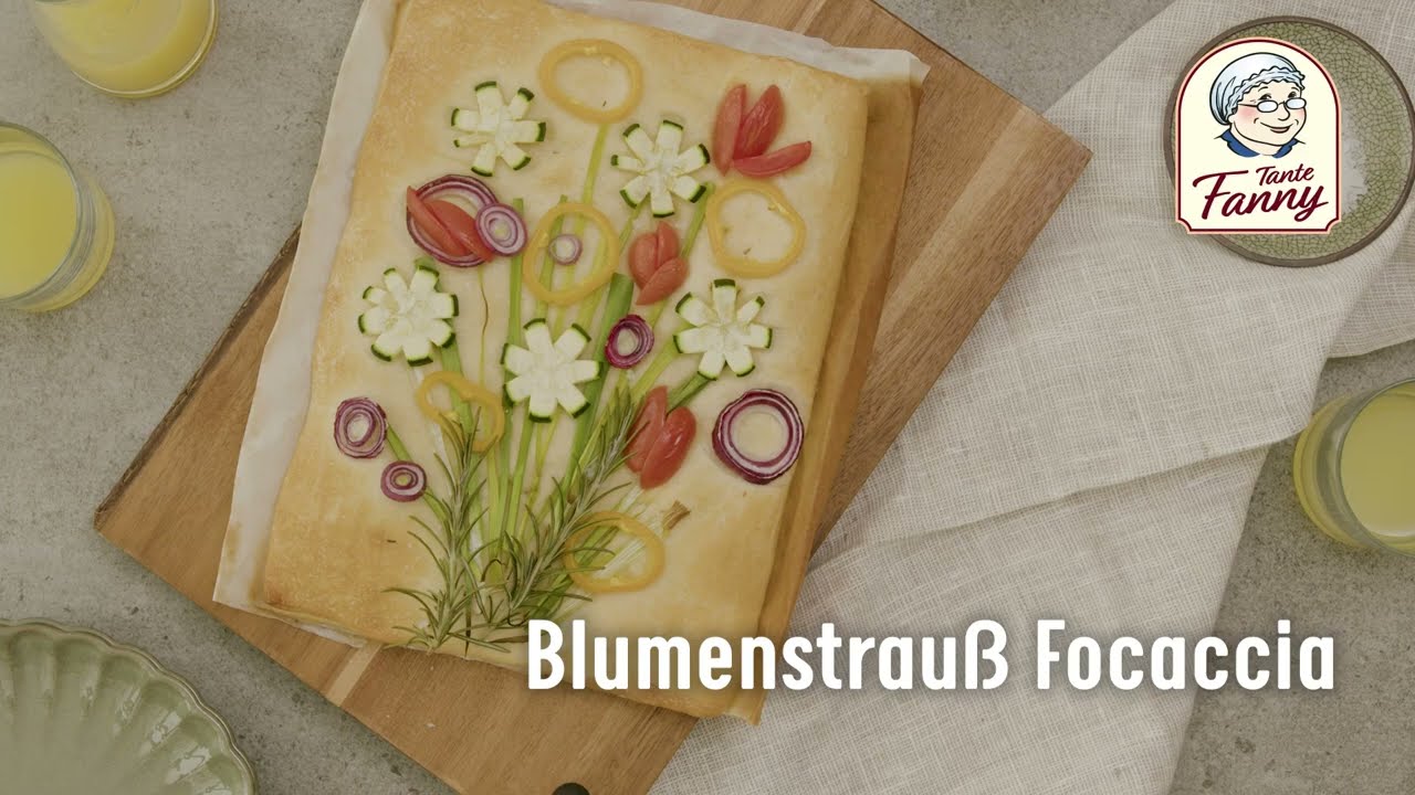 💐 Blumenstrauß Focaccia 💐 | Schnelles Frühlingsrezept