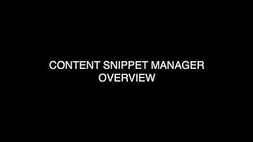 Content Snippet Manager Pro, overview