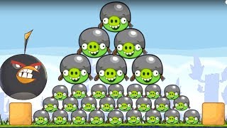 Huge Angry Birds!!! GAMEPLAY WALKTHROUGH BIRD VS 100 BAD PIGS!! Ang...