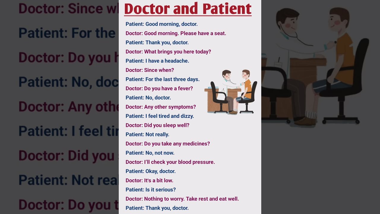 Doctor And Patient Conversation In English Englishconversation