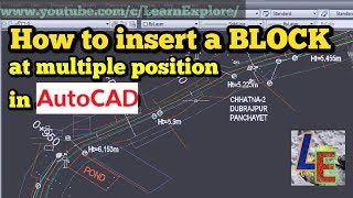 How to insert Multiple BLOCKS at different coordinates in AutoCAD|| At a Single Click||