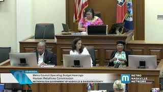 05/16/24 Metro Council Operating Budget Hearings: Human Relations Commission