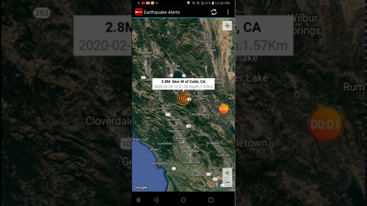 2.8 Earthquake Cobb, California 26220 YouTube