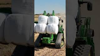 John Deere 9RX Moving Giant Silage Bales in USA 🇺🇸
