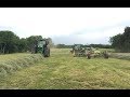 Pressage de foin avec un ensemble 100% JOHN DEERE [6250r & 990]