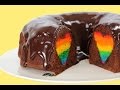 RAINBOW HEART CAKE | Surprise Inside Valentine&#39;s Dessert | My Cupcake Addiction + Nestle Toll House