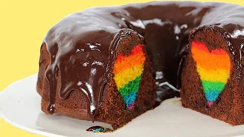 RAINBOW HEART CAKE | Surprise Inside Valentine's Dessert | My Cupcake Addiction + Nestle Toll House