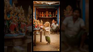 Navratri 2025 Special Poor Puppy Making Maa Durga Murti Emotional Ai Story