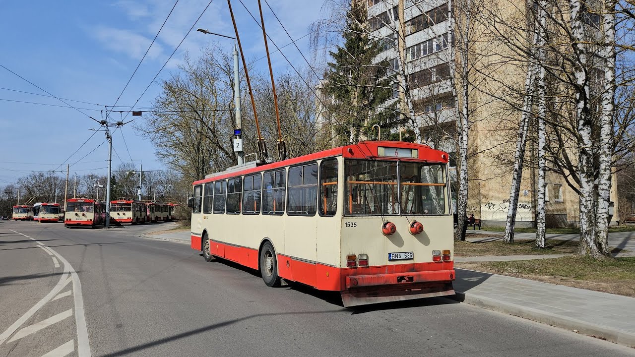Škoda 14Tr VVT 1535, trolleybus line 6 Žemieji Paneriai- Žirmūnai, Vilnius, Lithuania