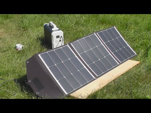 Тест трех солнечных панелей и генератора Bluetti EB150 на 1500 Wh - 1000 Вт- Примеры работы батарей