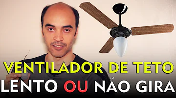 O que pode ser quando o ventilador de teto para de funcionar?
