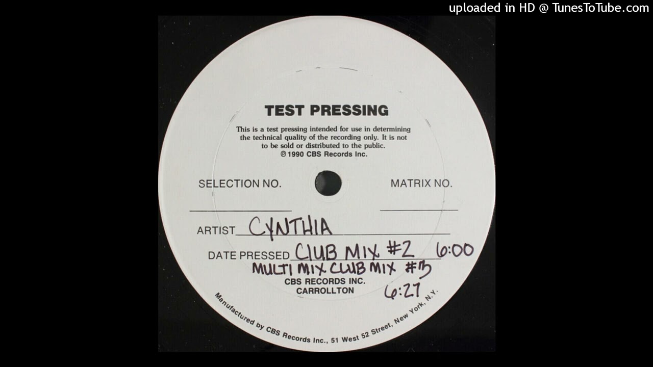 Cynthia - What Will It Take (Club Version) 1991