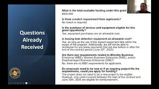 Drought Resiliency and Water Efficiency Grant Program Info Session | January 8, 2025