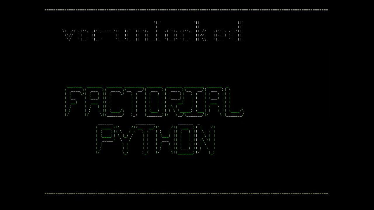 Calculate factorial using Python - YouTube