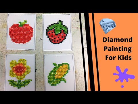 Diamond painting Tutorial for kids