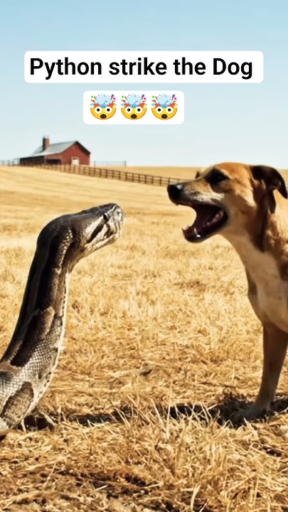 Aggressive Python strike the Dog 😱 #ai #aiart #aivideo #dog #python ...