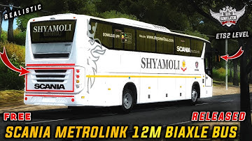 Download REALISTIC SCANIA METROLINK 12M BIAXLE BUS MOD for bus simulator indonesia | BUSSID V4.3.4