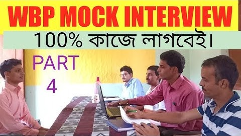 Wbp mock interview/West Bengal police interview/Interview/