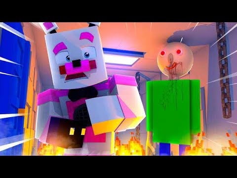 Baldi Attacks Funtime Freddy's NEW Location! Minecraft FNAF Roleplay