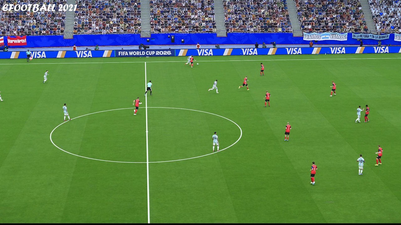 eFootbal 2021 Argentina vs Austria. Video Game Simulation - Full Match