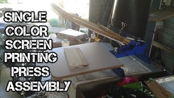 Single Color Screen Printing Press Set Up Assembly