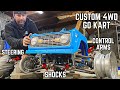 4WD Power Wheels Go Kart Gets Suspension! 228cc Bronco Kart Pt. 6