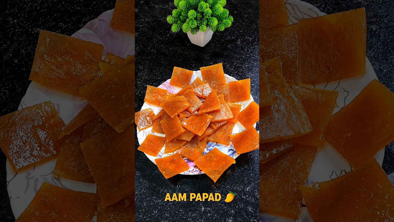 Khatta Meetha Aam Papad 🥭| Homemade Mango Papad 😋#shorts #youtubeshorts #aampapad