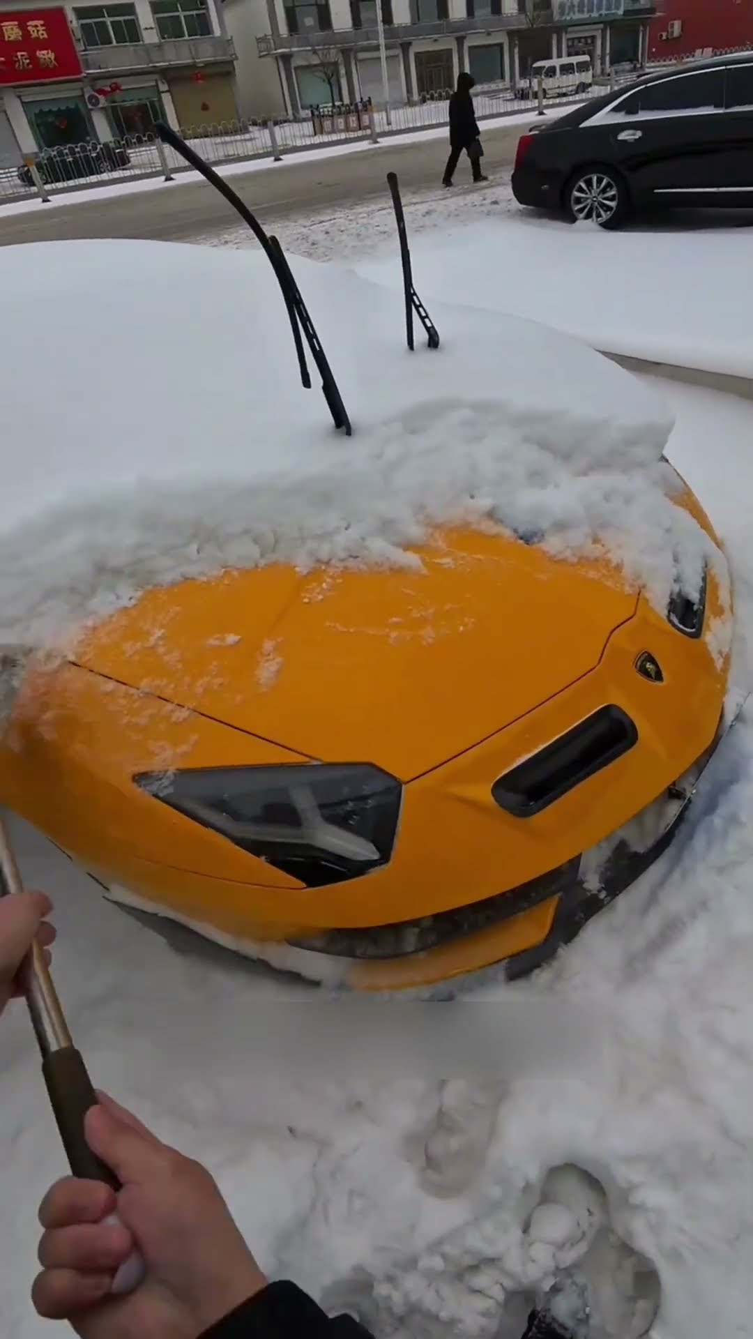find your car covered in snow #shortsvideo