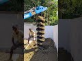 PHC pole Electrical 33 kva pole installation and tractor
