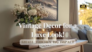 🪄 Small Touches, Big Impact: Vintage Decor Ideas to Make Your Coffee Table & Corners Feel Luxe! 💛