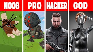 Minecraft ATOMIC HEART STATUE BUILD CHALLENGE - NOOB vs PRO vs HACKER vs GOD / BEST ANIMATION!!!