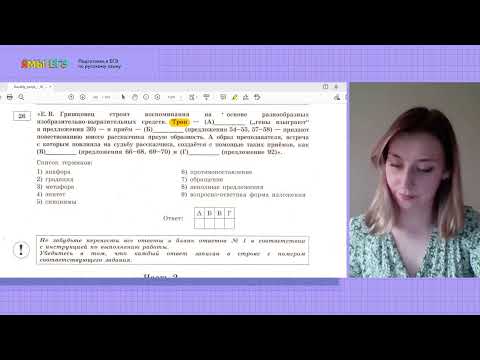 Разбор варианта ЕГЭ (русский язык)