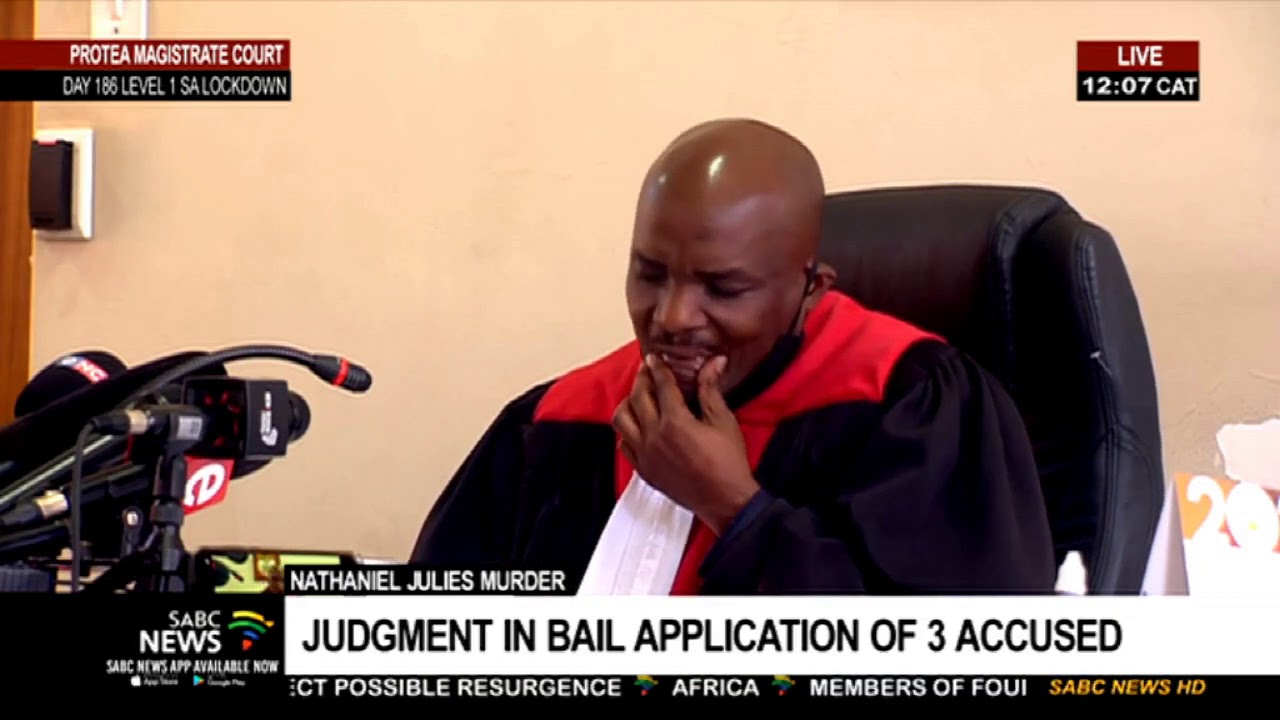 Nathaniel Julies murder I Bail application in Protea Magistrate's Court under way