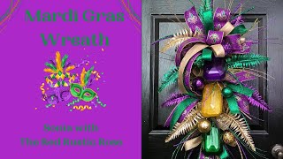 Making a Mardi Gras Swag (Facebook Live Replay) using supplies from The Wreath Shop 
