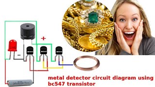 How to make Metal detector from bc547 transistor