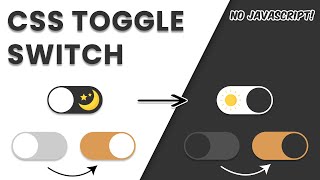 How to Create Custom Toggle Switches in HTML and CSS | No Javascript! by Web Dev Creative 1,382 views 1 year ago 10 minutes