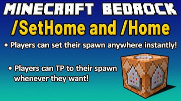 How to make SetHome and Home with command blocks in Mcpe/Mcbe