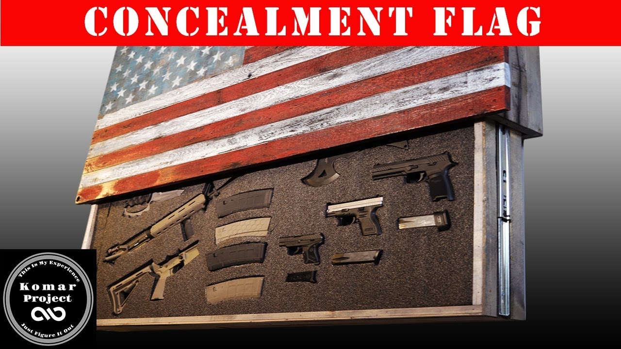 Motorized Concealment Flag Made Out Of Pallet Wood Youtube