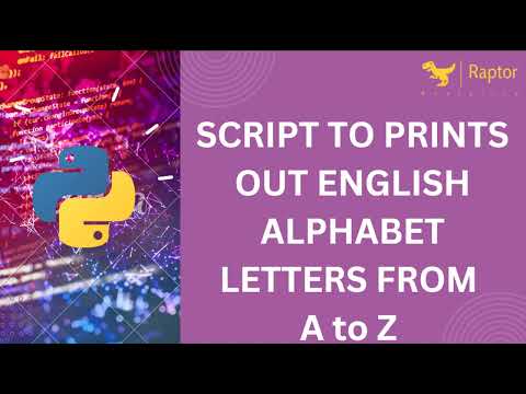 Print alphabet letters A to Z