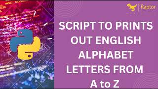 Print alphabet letters A to Z