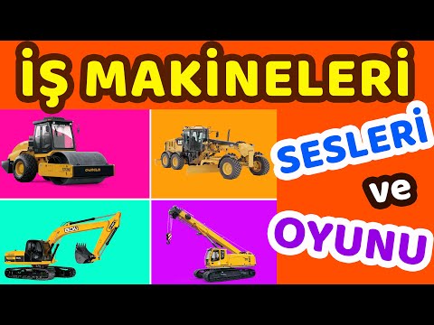 İş makinelerini öğren ve eğlenceli oyunu oyna / Kepçe Kamyon Ekskavatör Greyder Vinç Kompaktör Dozer