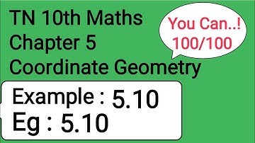 TN 10th Maths Chapter 5 Coordinate Geometry Example 5.10