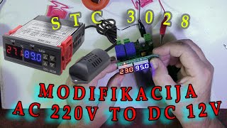 Modifikacija termostata STC 3028 sa AC220 V na DC12V | Modification  thermostat from AC220 V to DC12