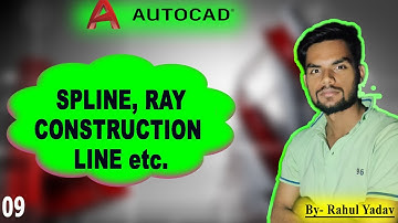 9 Spline, Construction line, Ray, Divide, Point etc  |AUTOCAD|HINDI|