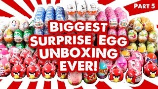 300 Surprise Eggs Part 5 - Biggest Kinder Surprise Unboxing Video Ever!!