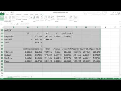Excel Regression Analysis