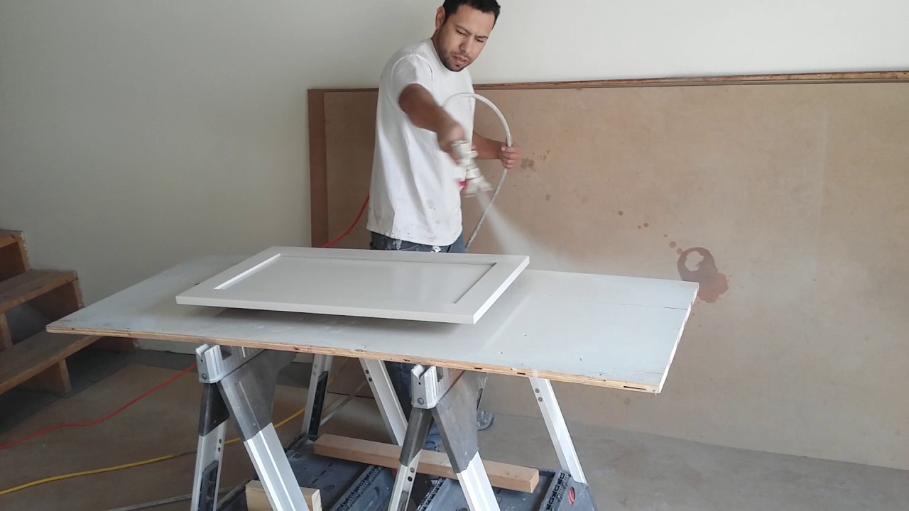 Spray Cabinet Doors Youtube