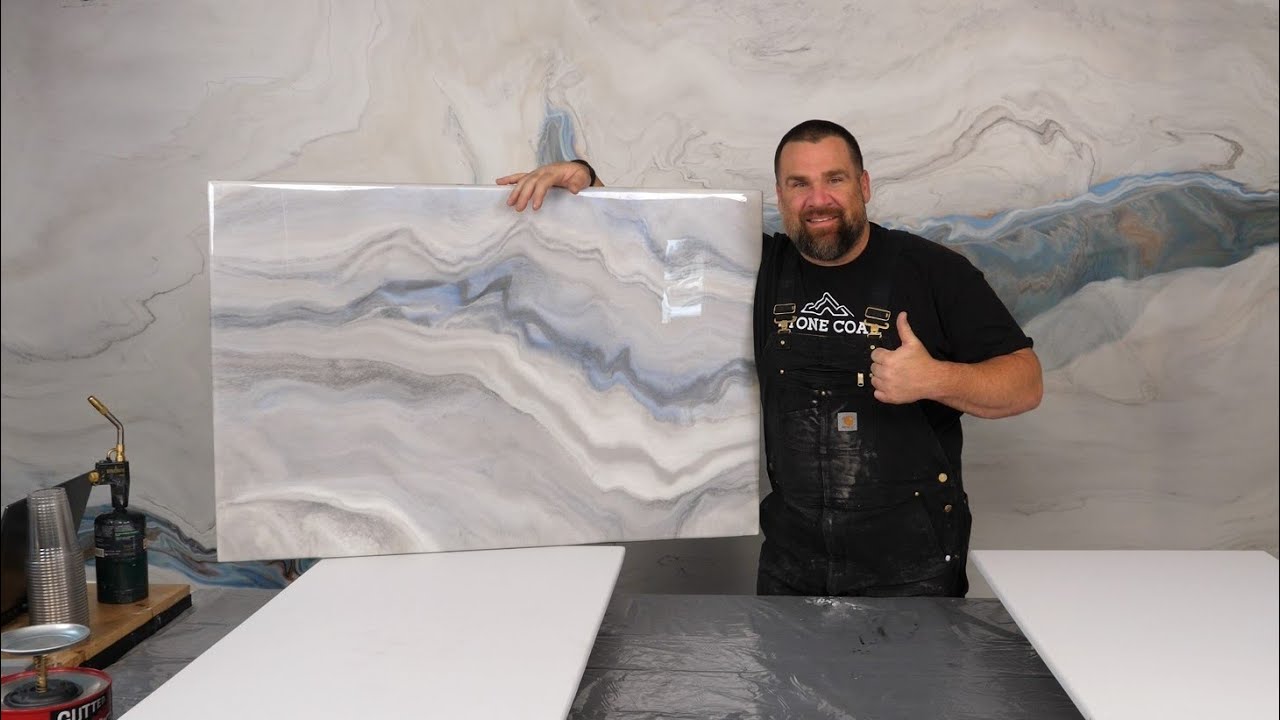 Stone Coat Countertops 1 gal. Carrara Marble Gloss Finish Countertop Kit; Table Top Epoxy for Countertop Resurfacing and Countertop Refinishing