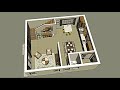 65m2 - Two Storey House Design Plan /3 Bedrooms