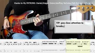 Maroon 5 - Animals BASS COVER + PLAY ALONG TAB + SCORE